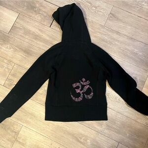 Lululemon size 6 fleece lined hoodie with limited edition Om appliqué